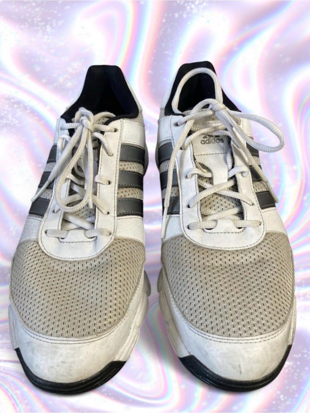 adidas Men’s White and Gray Golf Sneakers